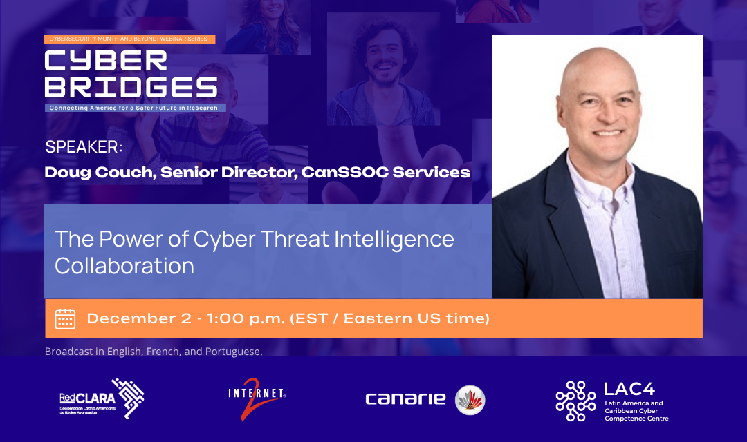 A key session on cyber threat intelligence will close the Ciberpuentes webinar series.