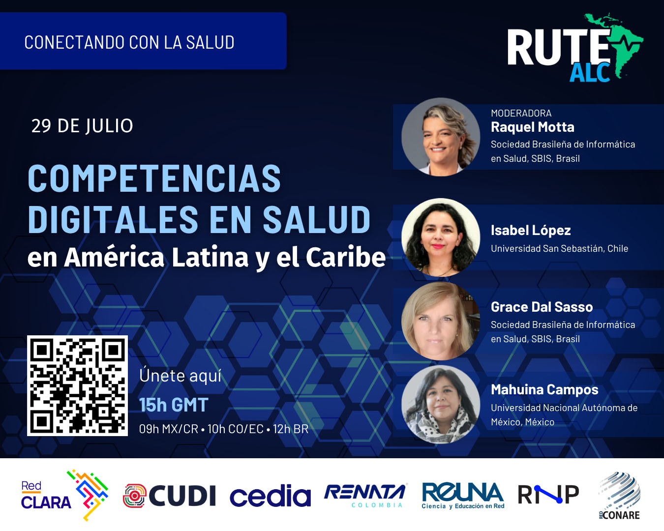 29 de julio: RUTE-ALC invita a participar en webinar sobre competencias digitales en salud en América Latina y el Caribe